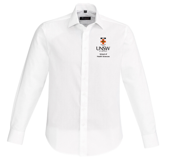 UNSW Health Science Long Sleeve White Mens Shirt