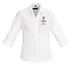 UNSW Health Science 3/4 Sleeve White Womens Shirt