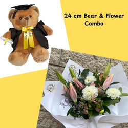 Flower & Graduation Bear Gift Set