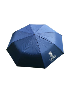 98cm umbrella available in red, blue and grey with the UNSW logo in white - blue