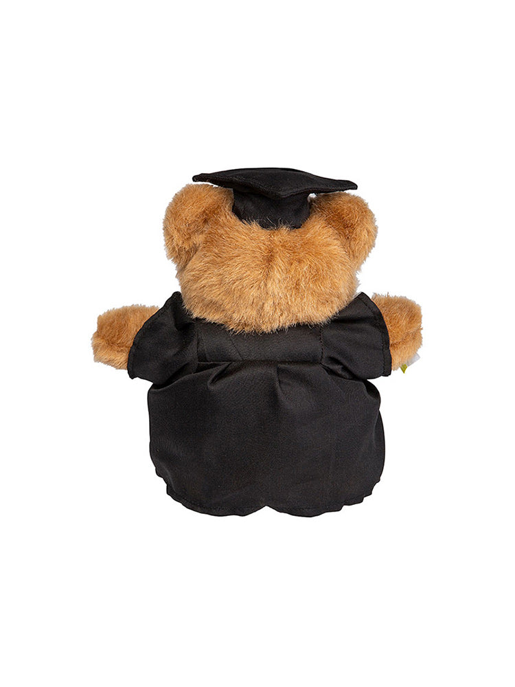 20cm UNSW Graduation Bear with gold neck ribbon - back view