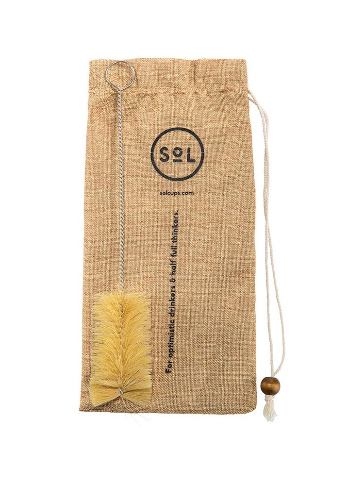 Bag and bottle cleaning brush for SOL Glass Bottle
