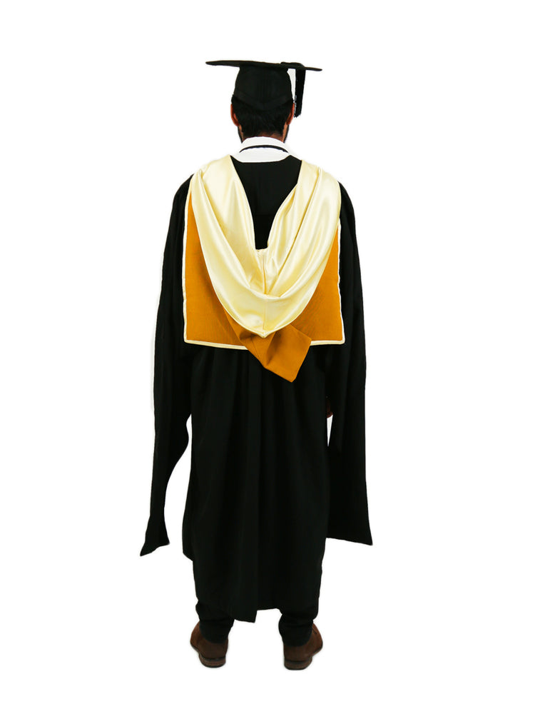 UNSW Graduation Master Set | Science, includes gown, cap & hood - Back view