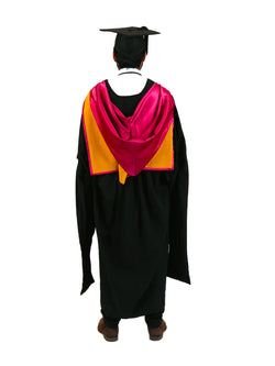 UNSW Graduation Master Set | Engineering, includes gown, cap & hood - Back view
