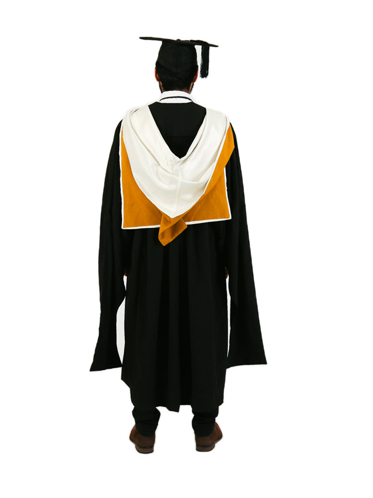 UNSW Graduation Master Set | Business, includes gown, cap & hood - Back view
