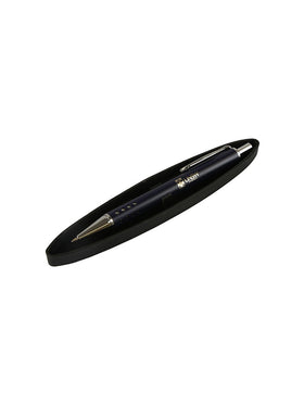 Black steel pen with the UNSW logo - navy blue in box