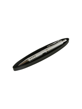 Black steel pen with the UNSW logo - silver in box