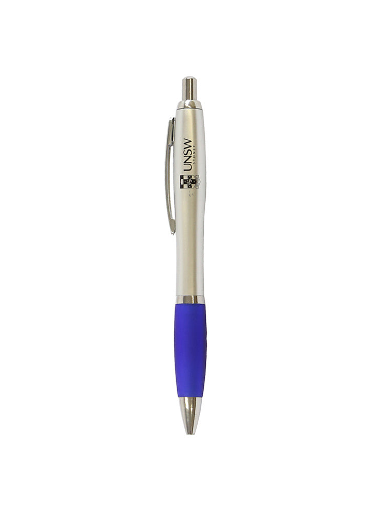 Plastic pen with UNSW logo - in blue